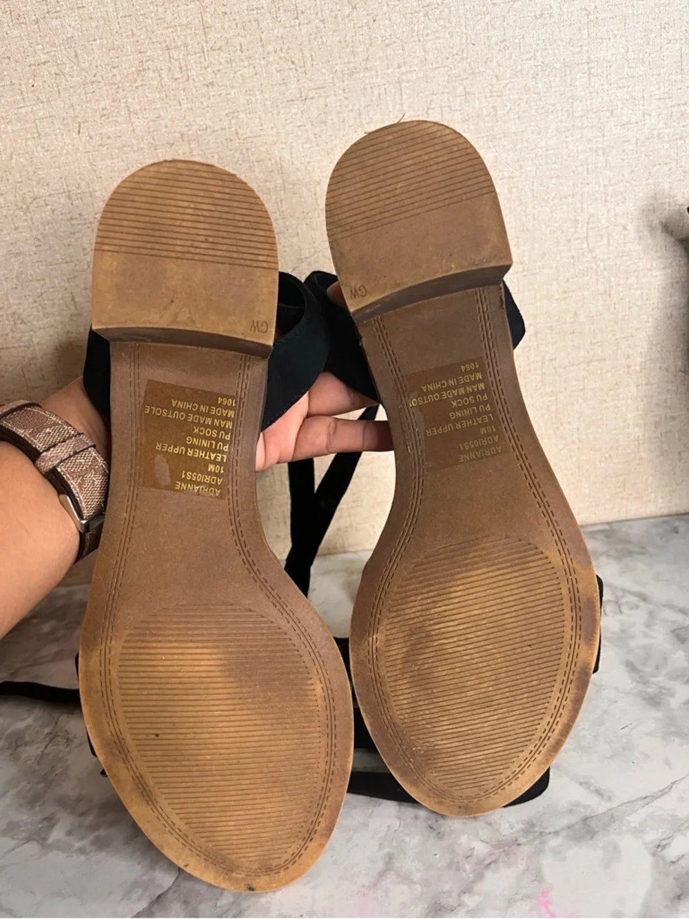 Steve Madden Black Ankle-Tie Block Heel Sandals